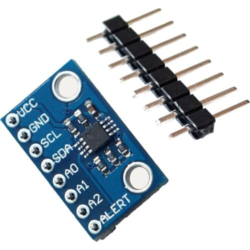 High Accuracy Temperature Sensor MCP9808 I2C Breakout Board Module 2.7V-5V Logic Voltage