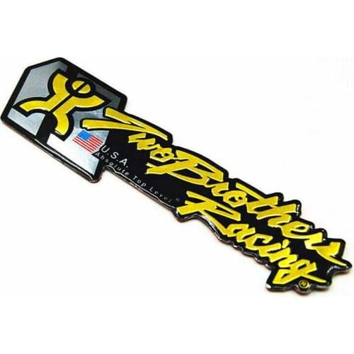 2PC Two Brother Aluminium Heat Resistant Motorcycle Exhaust Pipe Racing Sticker Exquisite And Durable Understated Luxury