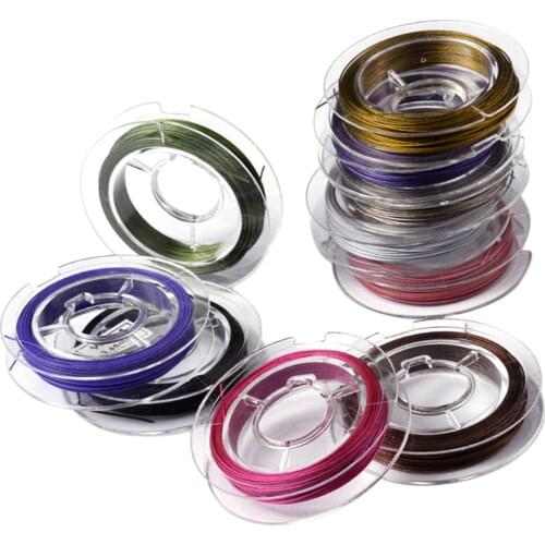 10 SetsSteel String Handmade Crafts Jewelry Colorful Threading Cords 10m