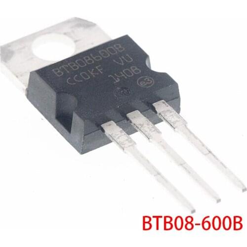10PCS BTB08-600B TO220 BTB08 BTB08-600 TO-220 08-600B 600V TO-220 triac switch
