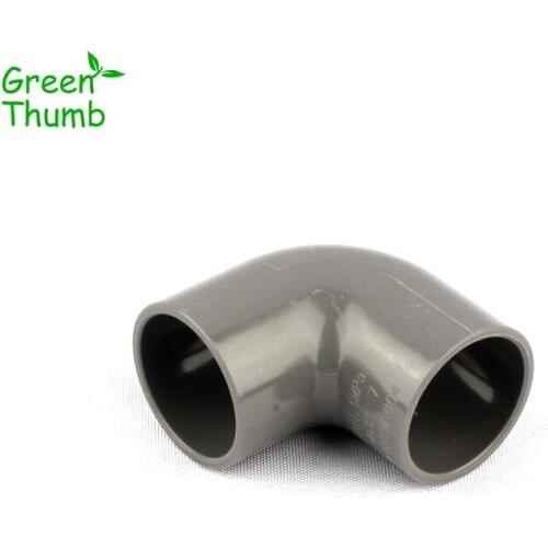 18pcs Dia 32mm 90 Degree PVC Elbow Hose Connector Garden Micro Drip Irrigation Grey PVC Joints