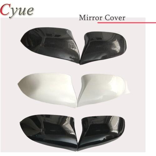2PCS Carbon Rear Mirror Cover Fit For bmw X5 F15 & X6 F16 ABS Rearview Mirror Replacement Cover For X4 F26 & X3 F25 2014-2018