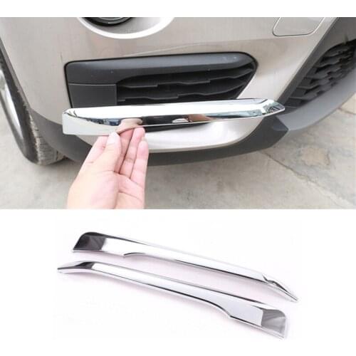 2pcs Car Styling Front head Fog Lamp Cover Trim Molding sticker Fit For BMW X1 F48 2016 -2019 Car Accessories