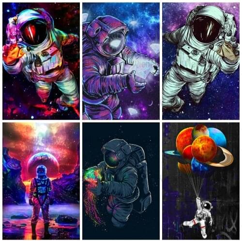 5D DIY Diamond Art Painting Cartoon Outer Space Diamond Embroidery Sale Astronaut Rhinestones Mosaic Cross Stitch Handmade Gift