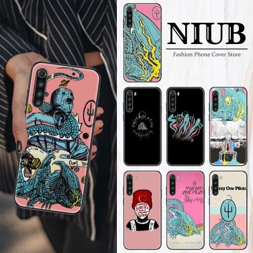 Twenty one pilots Band 21 Phone Case For Xiaomi Redmi Note 7 8 9 10 7A 8T 9A 9T 9S 10S Pro black art back tpu funda fashion