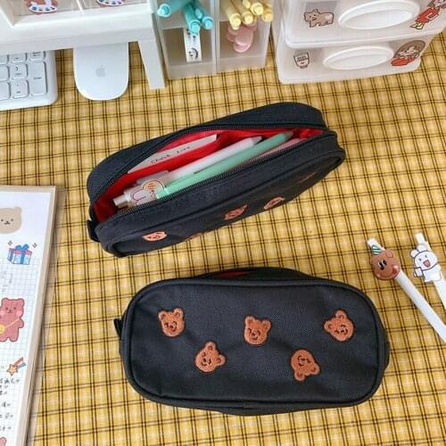 Pencil Case For Boy Kawaii Japanese Pencil Cases College Girl School Kit Stationery Pencil Bags Avocado Estuche Tin Case Pen Box