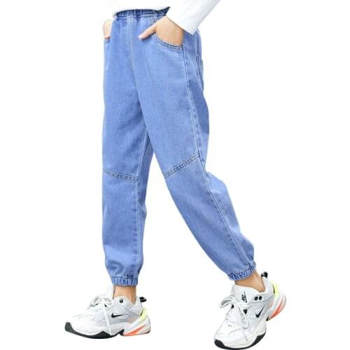 Jeans For Girl Solid Color Girl Jeans Child Spring Autumn Jeans Kids Casual Style Childrens Clothing 6 8 10 12 14