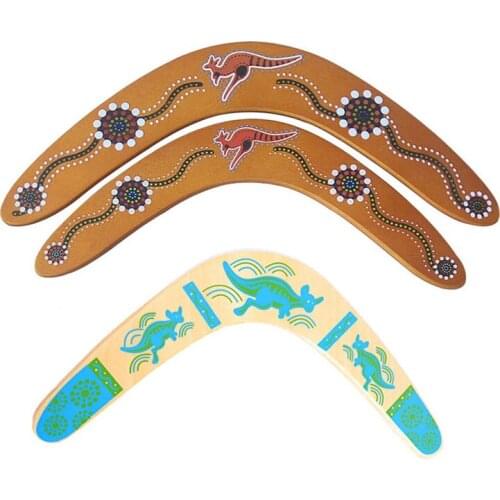 Flying Saucer Outdoor Sports Equipment Kids Toys V Boomerang Wooden Professional Return Dart Throw And Catch Flying Disc