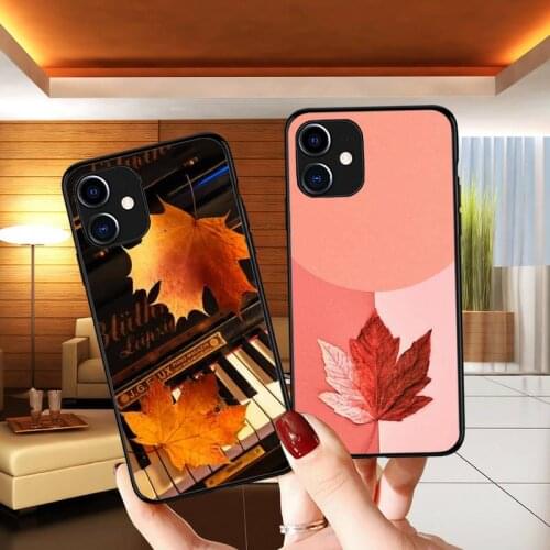 Leaf of Maple Leaf Phone Case for iPhone 8 7 6 6S Plus X 5S SE 2020 XR 11 12 Pro mini pro XS MAX