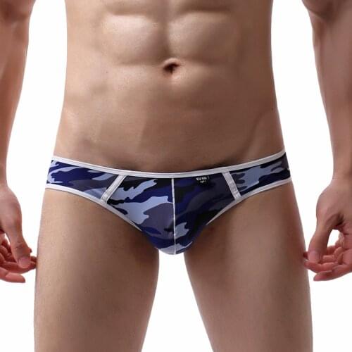 Sexy Men Underwear Briefs Shorts Thin Panties Breathable Low Rise U Convex Pouch Underpants Cueca calzoncillo Plus Size M-3XL