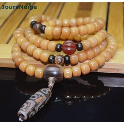 Six years of seed natural weathering Bodhi Buddha beads old seed 108 Bodhi Tibetan bracelet Men Women hand string Mala Necklace