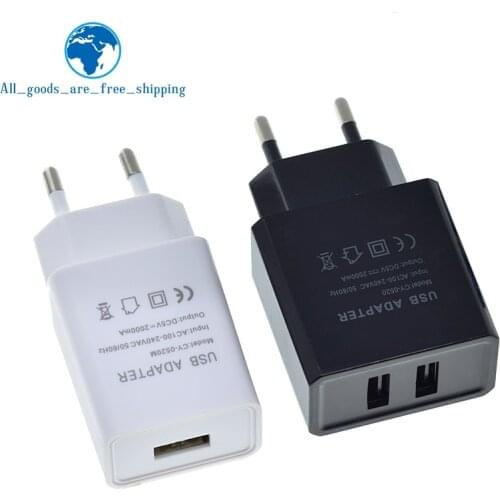 EU plug 5V 2A Single USB / Dual USB Universal Mobile Phone Chargers Travel Power Charger Adapter Plug Charger CY-0520