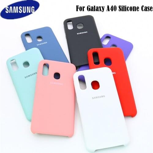 Samsung A40 Silicone Case Original Silky Soft-Touch Full Protective Back Shell Cover Phone For Samsung Galaxy A40 Cover