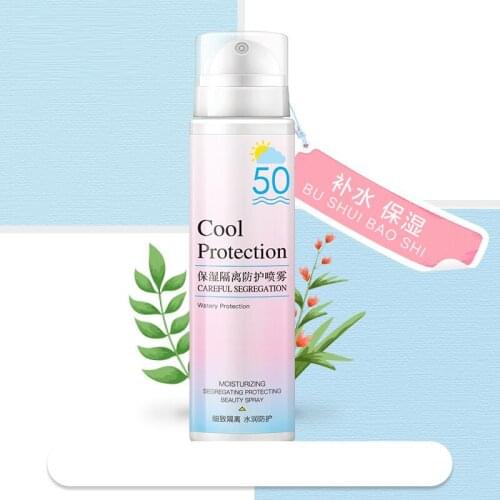 Sunblock Spray SPF 50PA+++ Brightening Sunscreen Sunblock Breathable Effectively Against Radiation Water resistant 100ml