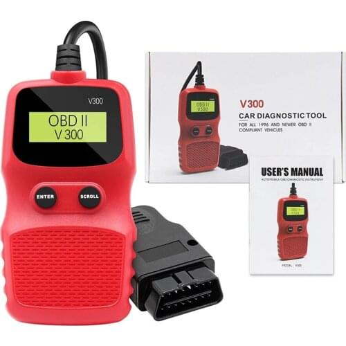Universal OBDII Scanner Car Auto Diagnostic Tool V300 protable ELM 327 car Accessories Digital Display OBD2 Code Reader OBD II