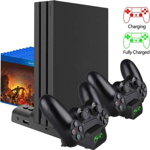 For PS4/Slim/Pro External Cooling Fan Vertical Stand Controller Charging Station Cooler Fan For SONY Playstation 4 Slim Pro Game