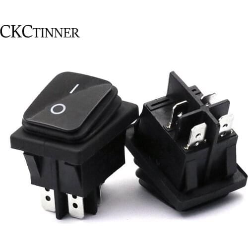 1 piece Red black green waterproof 6Pin rocker switch 3 position lock in-In DSDT 16A / 250V / 20A 125V RL2