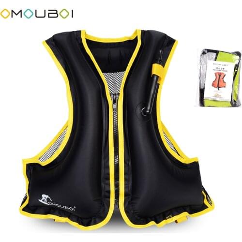 Adult Inflatable Swim Life Vest Jacket Snorkeling Floating Device Swimming Drifting Surfing Survival Water Sports Life Saving
