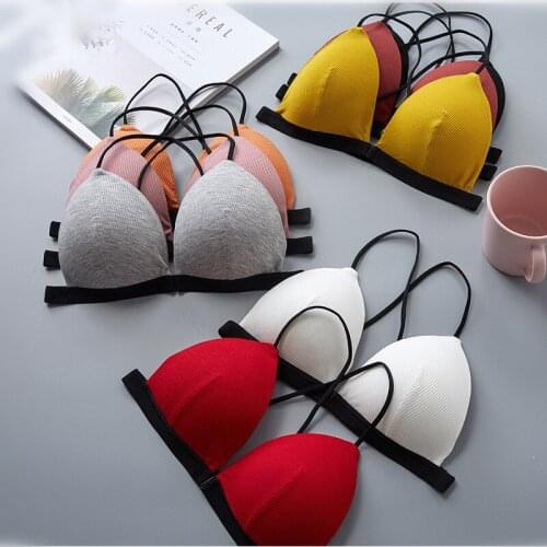 Women Front Closure Bras Sexy Enhancement Lingerie Female Small Breast Bralette Thin Underwear Seamless Intimates