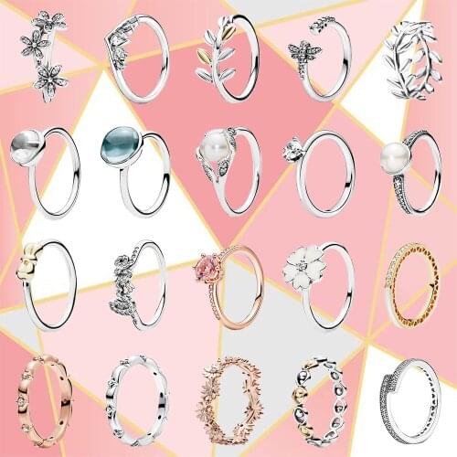 Kakany 2021 New High-quality Sterling Silver Crown, Daisy Flower Crown, Small Bow Ring Series, Womens Fashion Anniversary Gift