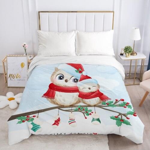 1pc Children Cartoon Duvet cover Quilt/Blanket/Comfortable Case 140x200 Single Size Cute Bedding for child kids baby Owl