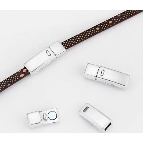 10Sets Strong Magnetic Clasps for 5mm Flat Leather Cord Bracelet&Bangle Jewelry Making Accessories Findings