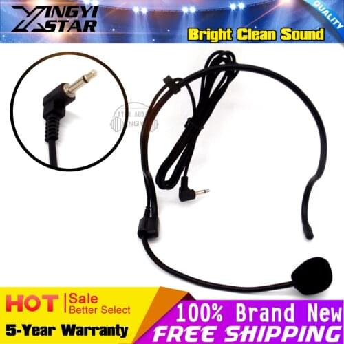 10Pcs 3.5mm Plug Condenser Headworn Ear Hook Mic Headset Microphone Headband Mikrofon For Speech Wireless BodyPack Transmitter