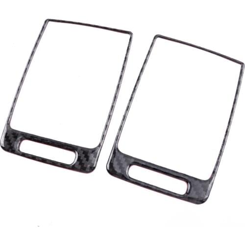 2Pcs/Set Car Side Air Vent Outlet Panel Cover Trim Black Carbon Fiber Fit For Honda CR-V 2011 2010 2009 2008 2007