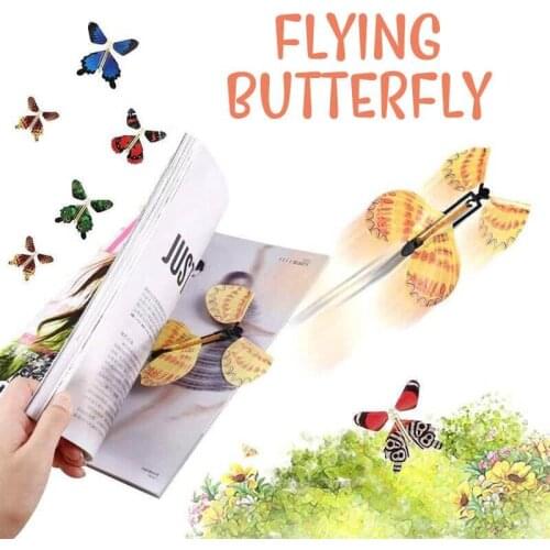 5pcs Flying in the Book Magic Butterfly flying Card Toy Butterfly Wedding Magic Props Magic Tricks Drop Shipping