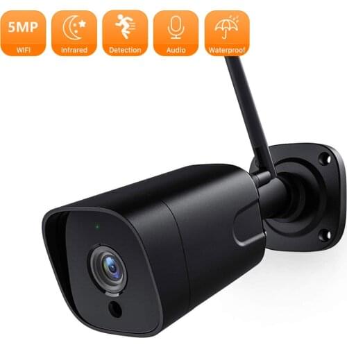 5MP Wireless IP Camera 1080P HD Home Motion Detection Two Way Audio IR Bullet Camera External Security Camera Surveillance ICSEE