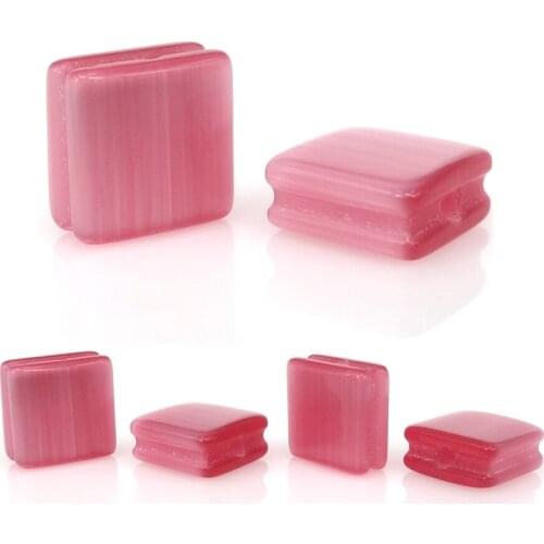 Natural Square Shape Rose Cats Eye Beads Fit For Fashion Bracelet DIY Jewelry Making Stone Accessories Pick 27colors