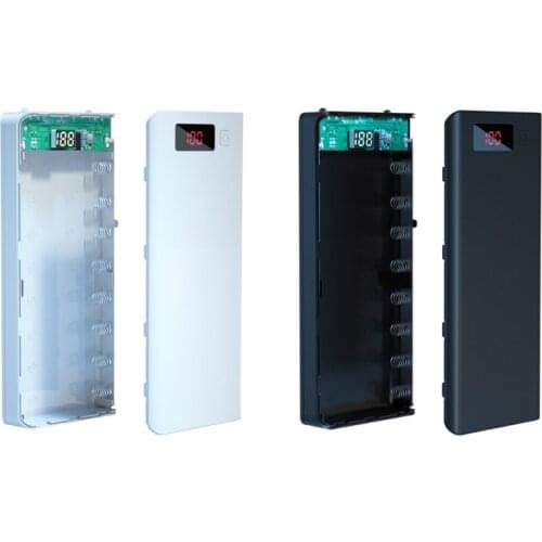 A8 LCD Display 8x18650 Battery Case Power Bank Shell Charger Box Without Battery X6HB