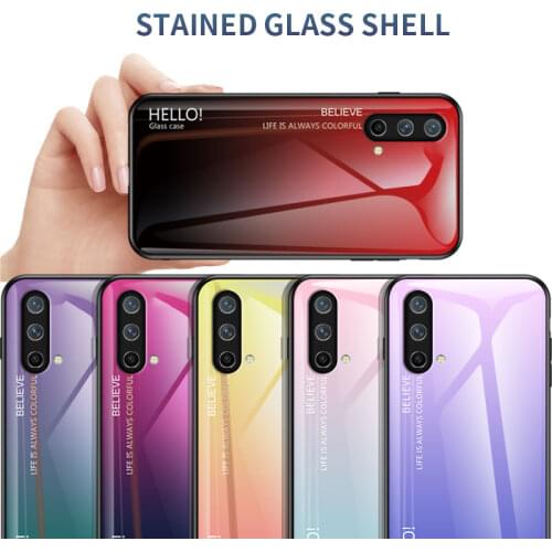 For Samsung J7 J5 J6 J4 Prime J730 J8 Plus M31 M60s M80 M21 M20 M30S M31S Phone Case Tempered Glass Gradient Thin Case Funda