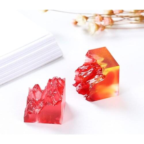 Double-side Snow Mountain Mold Epoxy Resin Silicone Mold Micro Landscape Craft Dropshipping