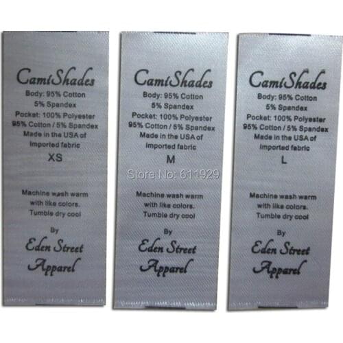 Free shipping customizing silk care labels/washable labels/tags/garment clothing shoes labels/garment tags cut separately
