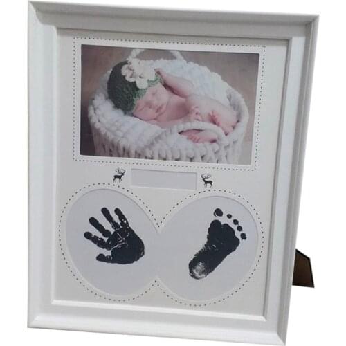 Photo Frame Baby Photo Frame Newborn Wall for Pictures Handprint Footprint Ink Pad Frame Kid Birthday Gift Cadre Room Decor