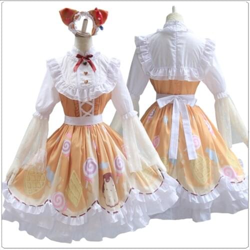 Game Identity V Tracy Reznik Sugar Girl Mechanic Candy Girl Cosplay Costume Sweetie Lolita Lace Ruffle Dress Full Set Drop Ship