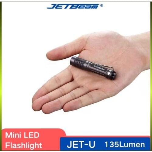 JETBeam JET-U LED Flashlight 135 Lumen Use CREE xp-G2 Led Strobe 3 LightIng Modes Mini EDC Keychain Light For Camping