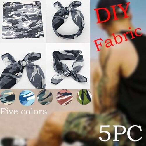 5pcs 48cm x 48cm 100% Cotton Poplin Fabric Camouflage Fabric Dressmaking Shirts Clothes Sewing Patchwork DIY Craft