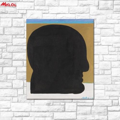 HORST ANTES-Schwarzer Kopf 1967 Oil Painting Wall Art Picture Paiting Canvas Paints Home Decor Abstract Print Painting