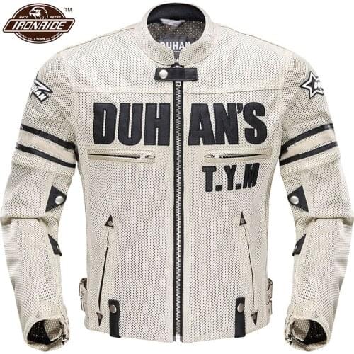DUHAN Motorcycle Jacket Summer Chaqueta Moto Hombre Moto Jacket Breathable Mesh Motorbike Jacket Motorcycle Clothing