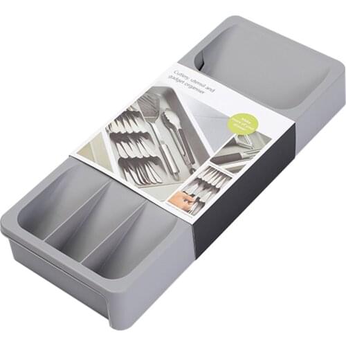 Tray Store Organizer Drawer Kitchen Tools Cutlery Storage Box Plastic Container Knife Block Holde Spoon Fork Storage
