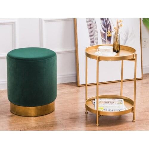 Golden Metal Casting Mini Side Table Tea Cake Coffee Table for living room home ornaments
