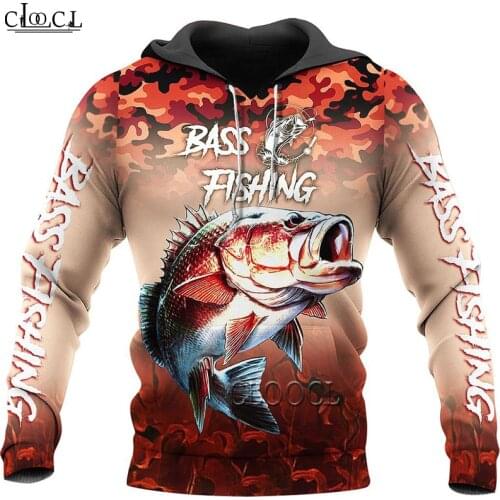 HX Animal Bass Marlin Fishing Fisher Fashion Streetwear Harajuku Men For Women 3D Printed Hoodies Casual Pullover Tops