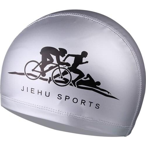 Fashion Swimming Accessories Man & Woman Adult Super Elastic Long Hair PU Coated Pool Cap Swimming Cap
