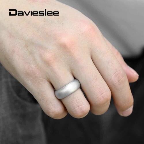 Davieslee Silicone Wedding Ring For Men Boys' Rubber Wedding Bands ring Size 8-12 for Sports Crossfit Workout 4 color DSRM01