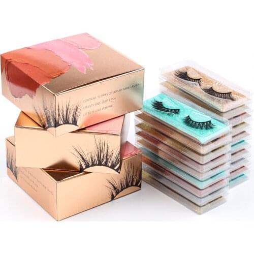 Wholesale mink Eyelashes New Messy 3d Mink Lashes Natural Soft Wholesale False Eyelashes Makeups fluffy Fake eyeLashes In Bulk