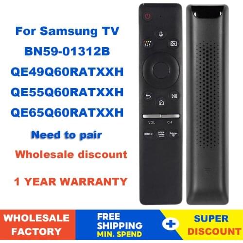 New BN59-01312B Voice Bluetooth Remote Control For Samsung Smart QLED TV E43RU7406U QE43Q60RALXXN QE65Q70RATXXC QE49Q60RAT