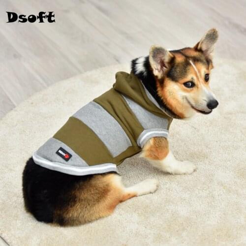 Pet Dog Clothes Winter Warm Dog Jacket Coat Puppy Chihuahua for Small Medium Dog Hoodie Coat Fashion Stripe Cat Dogs Costume
