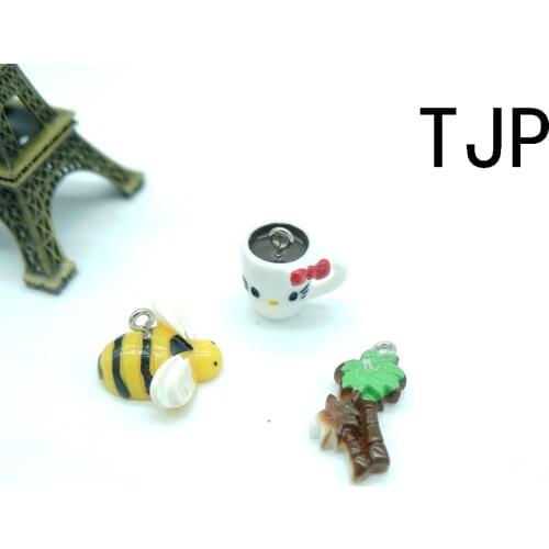 Bee Cup Coconut tree Charms Pendants for Handmade decoration bracelets necklace earring key chain Jewelry Making